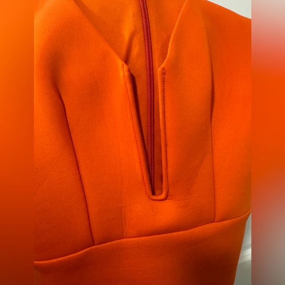 Bebe Orange Scuba Bodycon Mini Dress - Picture 6 of 7